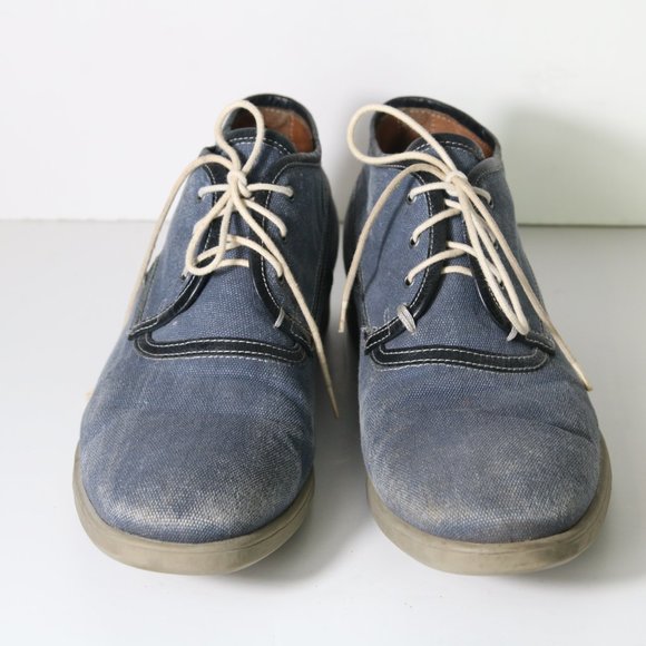 John Varvatos Dylan Blue Denim Binded Chukka Boots Size 11 main image 7